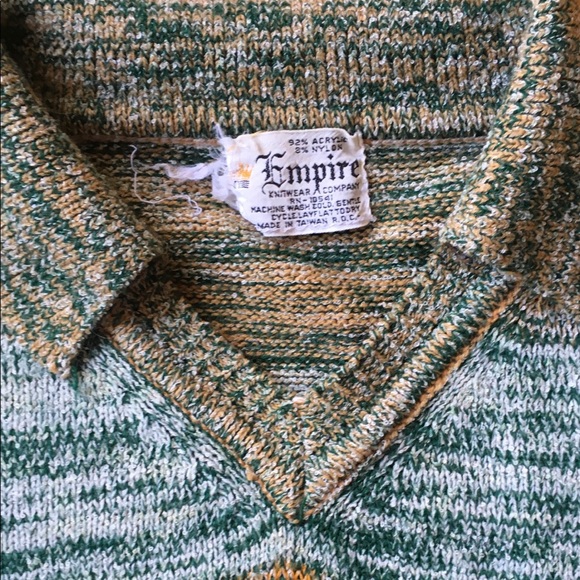 Vintage 70s Mixed Knit Sweater - Picture 2 of 2